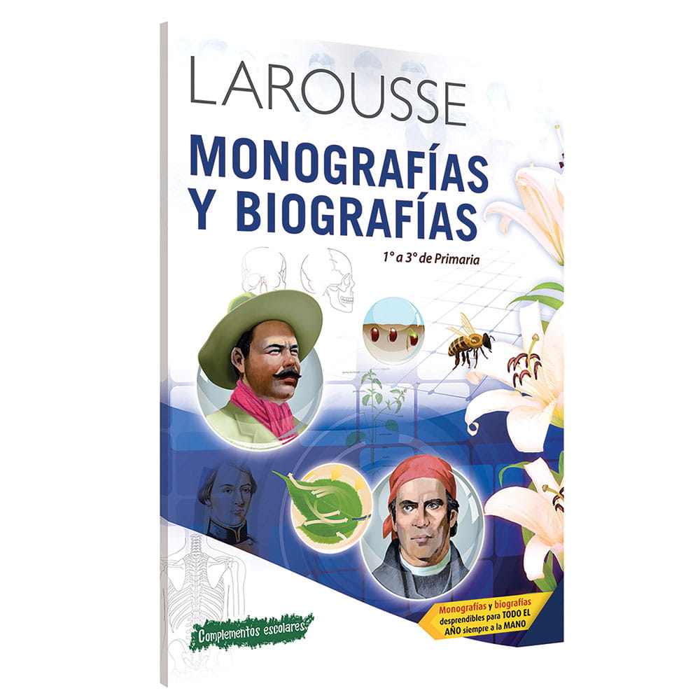 Libro de Tareas Monografías y Biografías 1° a 3° Editorial Larousse