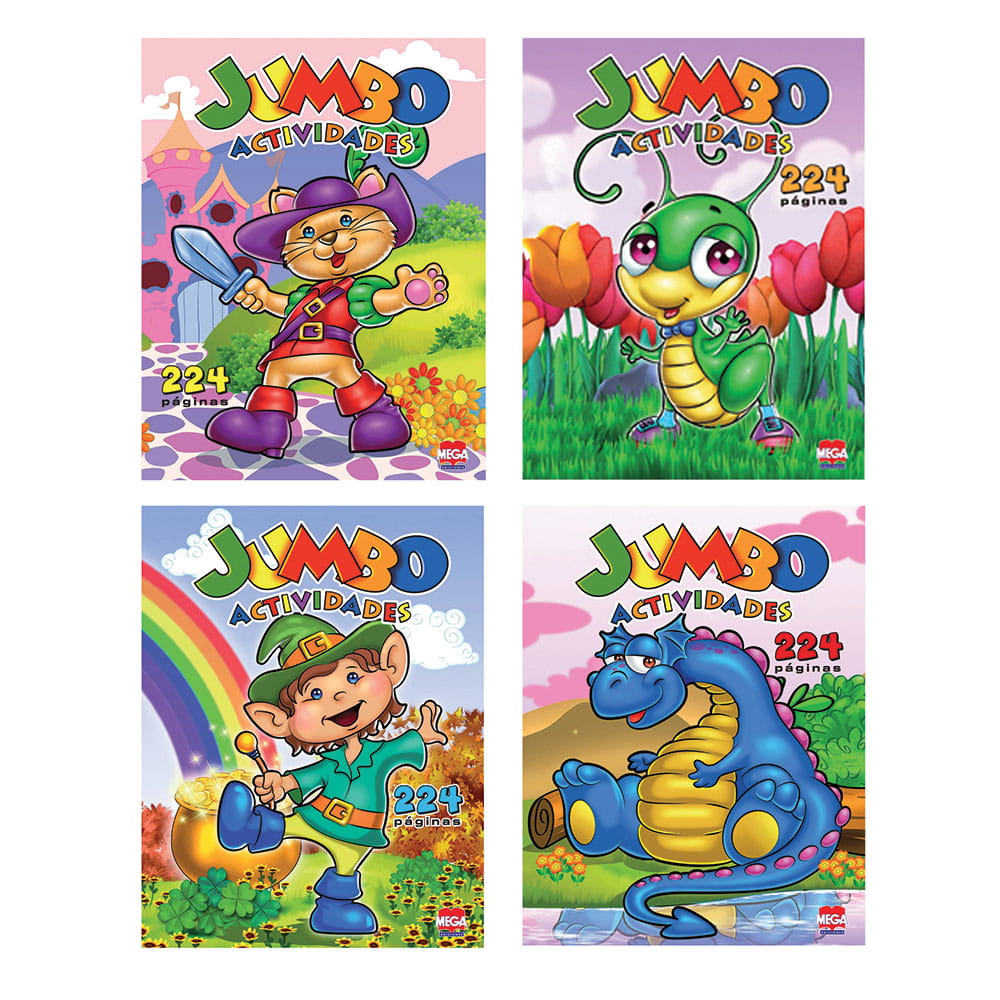 Libro para Iluminar Jumbo Actividades con 224 Páginas Editorial Hemma