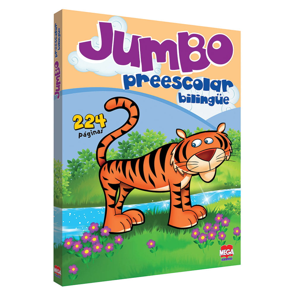 Libro para Iluminar Jumbo Preescolar con 224 Páginas Editorial Mega