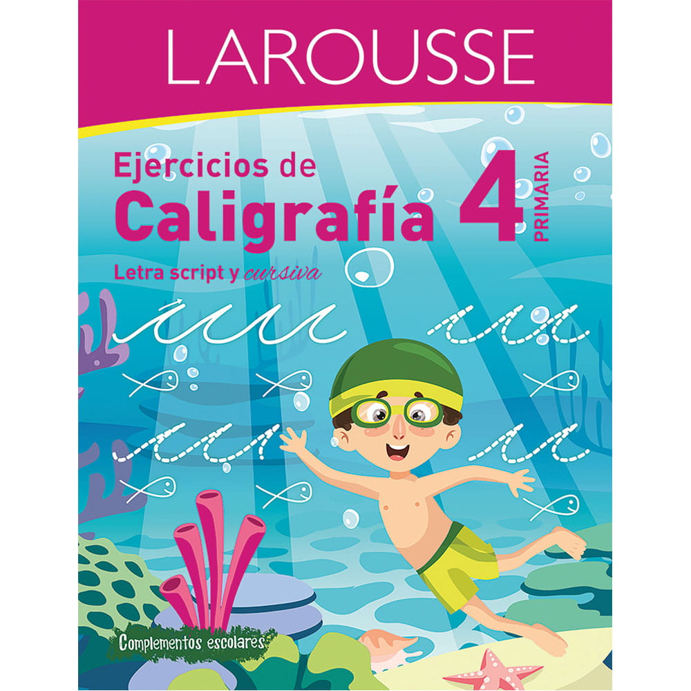 Libro de Ejercicios de Caligrafía con 80 Páginas para Cuarto de Primaria Larousse 51974
