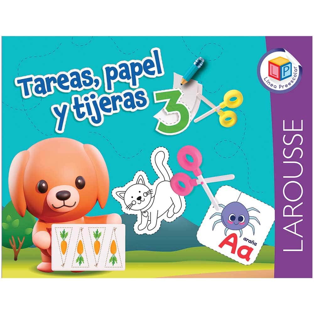 Libro de Tareas, Papel y Tijeras 3 Larousse 5333