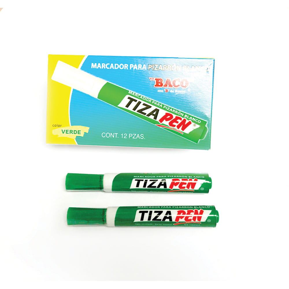 Marcador Para Pizarrón Verde Caja con 12 Piezas Tizapen