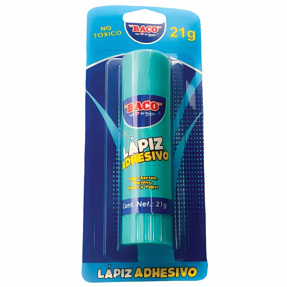 Pegamento Lápiz Adhesivo Tubo con 21 Gr Blíster Baco