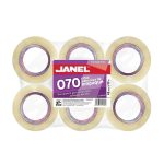 Cinta Adhesiva Transparente para Empaque de .48 x 50 m Paquete con 6 Piezas Janel