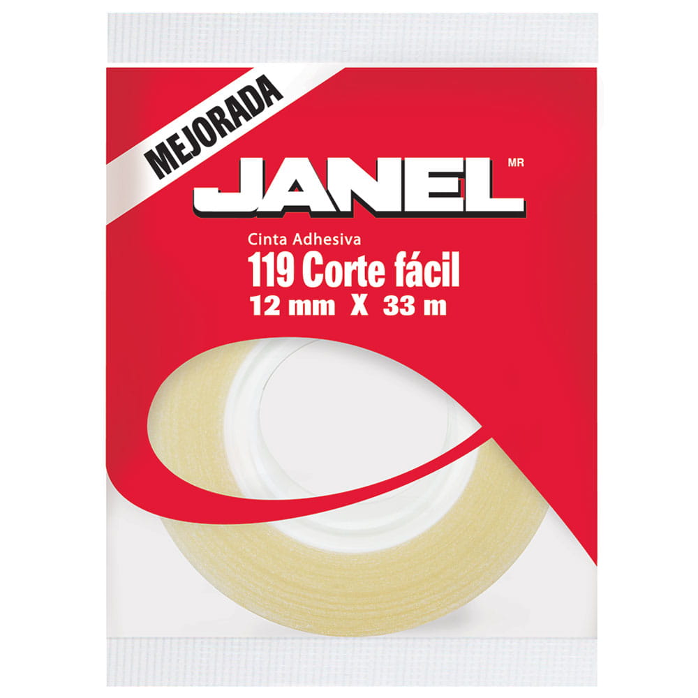 Cinta Adhesiva Transparente T119 de .12 x 33 m Janel