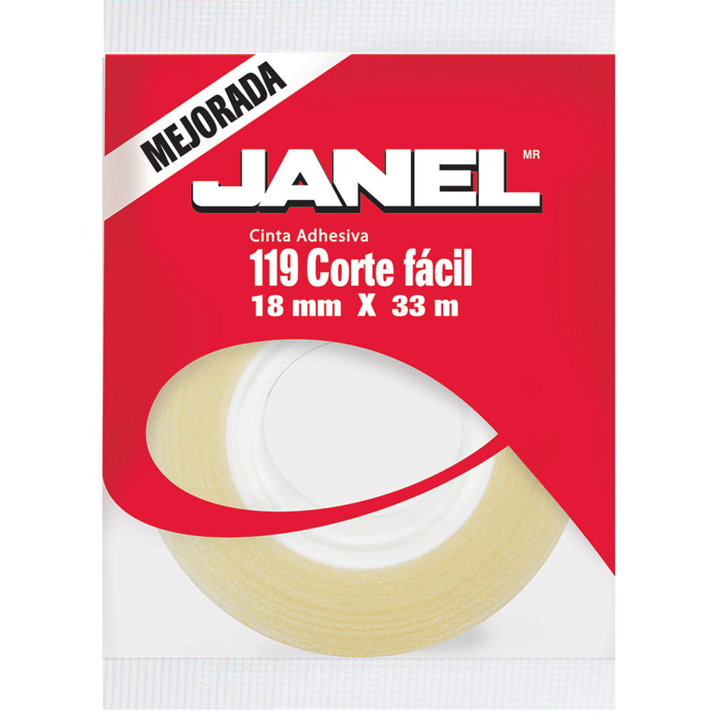 Cinta Adhesiva Transparente T119 de .18 x 33 m Janel