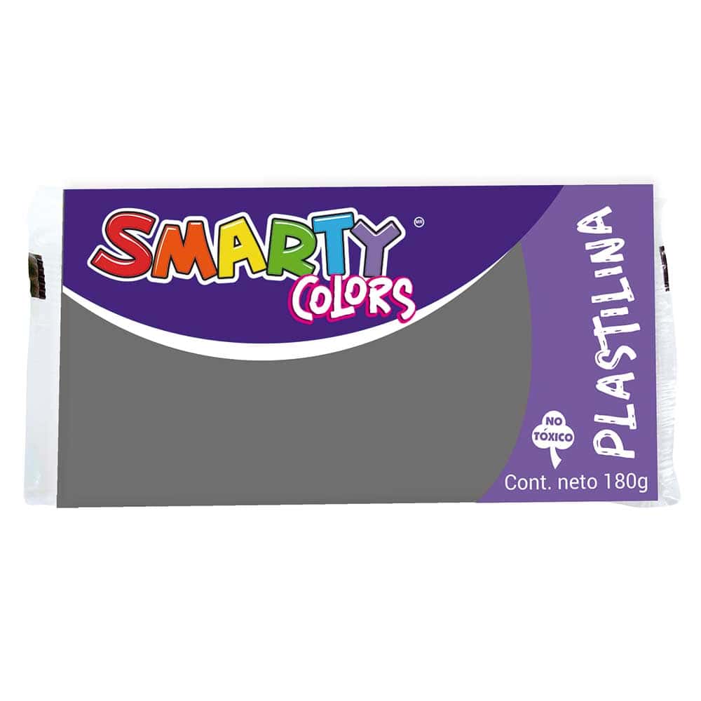 Plastilina Marqueta 180 g Gris Oscuro Smarty
