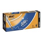 Bolígrafo Punto Mediano Stick Negro Caja con  12 Piezas Bic Dura+ Bic