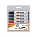Marcador Para Pizarrón Blíster con 4 Colores + Borrador Bic