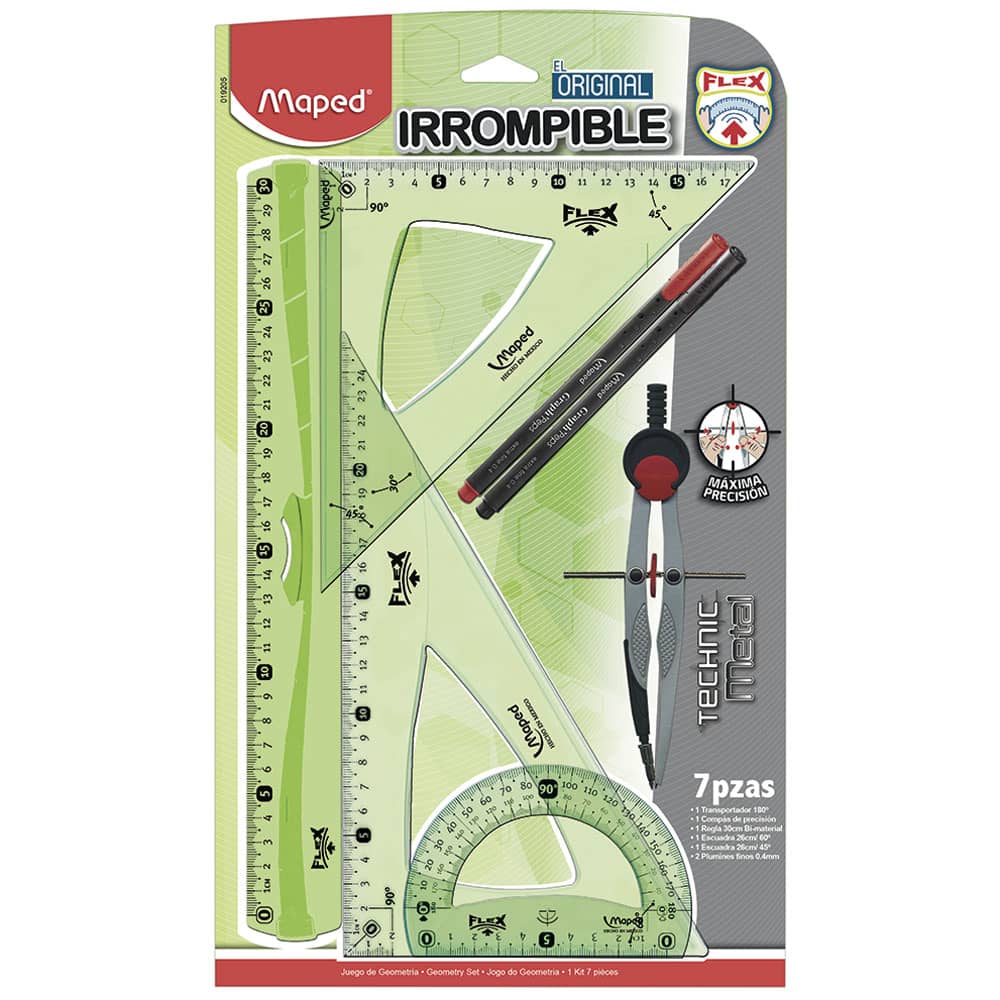 Juego de Geometría Irrompible Grande Maped