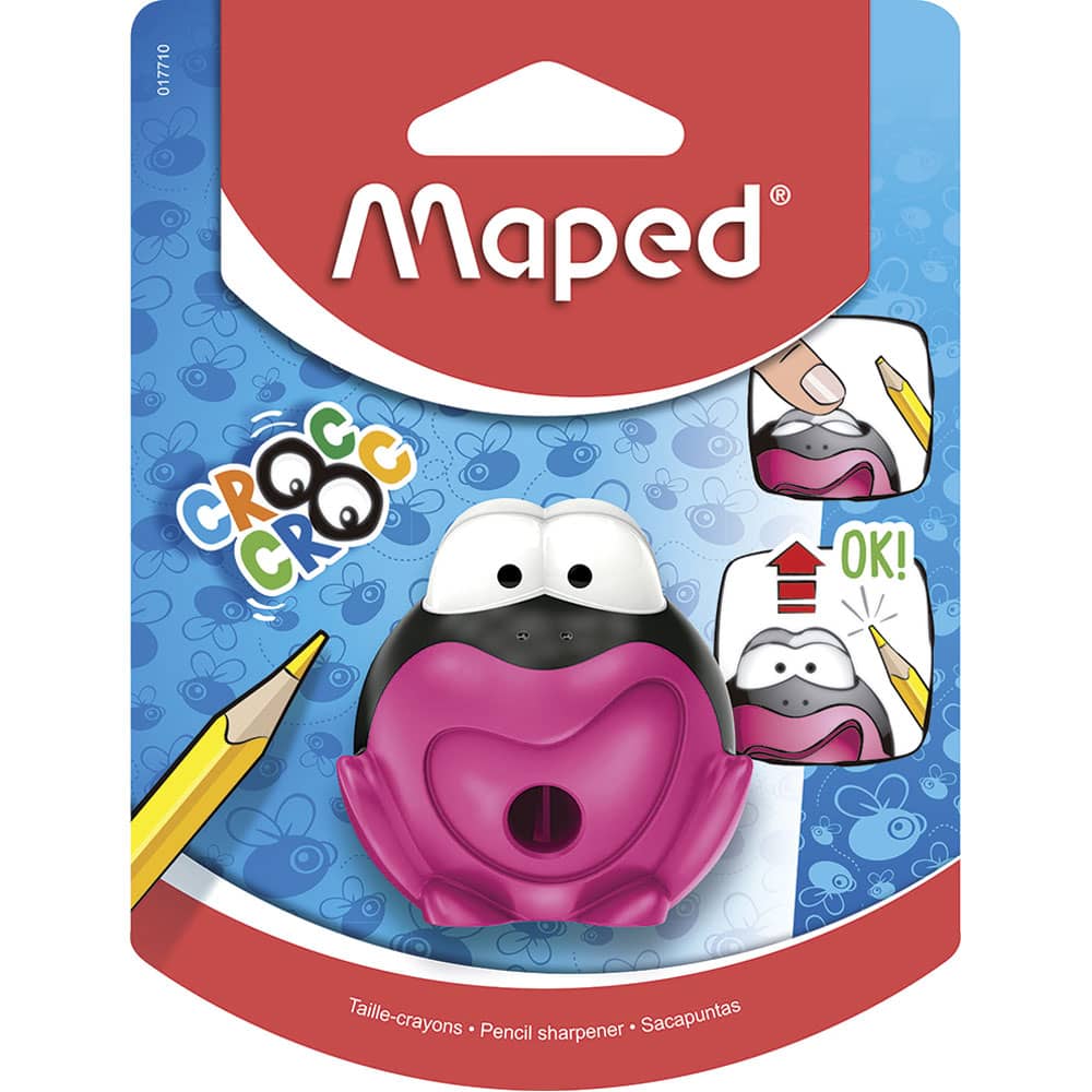 Sacapuntas de Plástico con Depósito Croc Croc Rana Blíster Maped