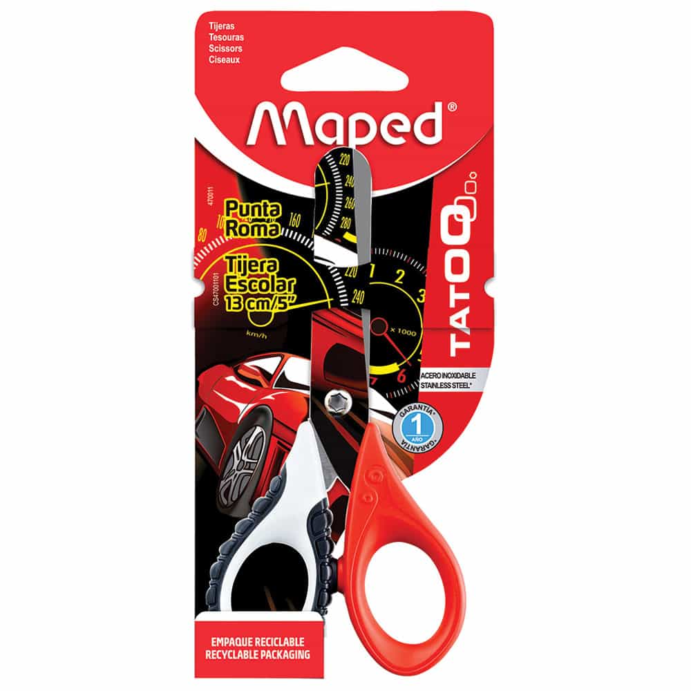 Tijera Escolar para Niño y para Niña Tatoo Maped