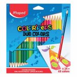 Lápices Doble Color 24 x 48 Triangulares Color Peps