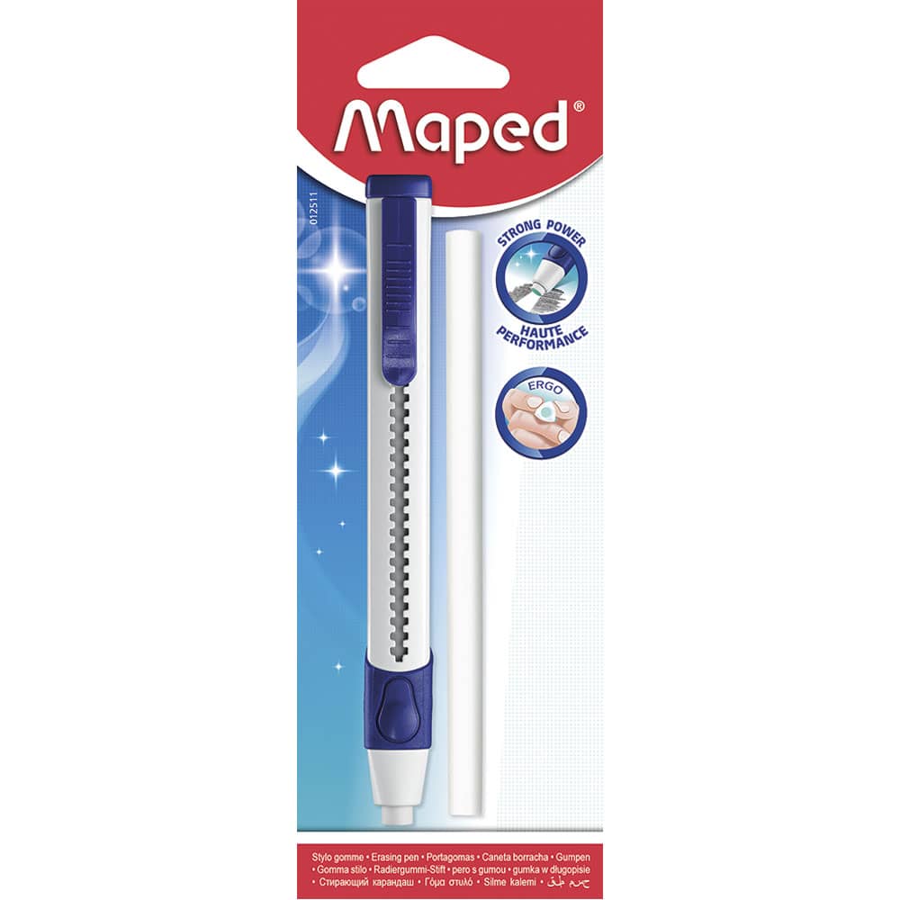 Goma de Borrar Tipo Pluma + Recarga Triangular Blíster X1 Maped