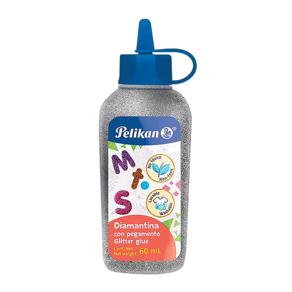 Pegamento Diamantina 60 ml Plata Pelikan