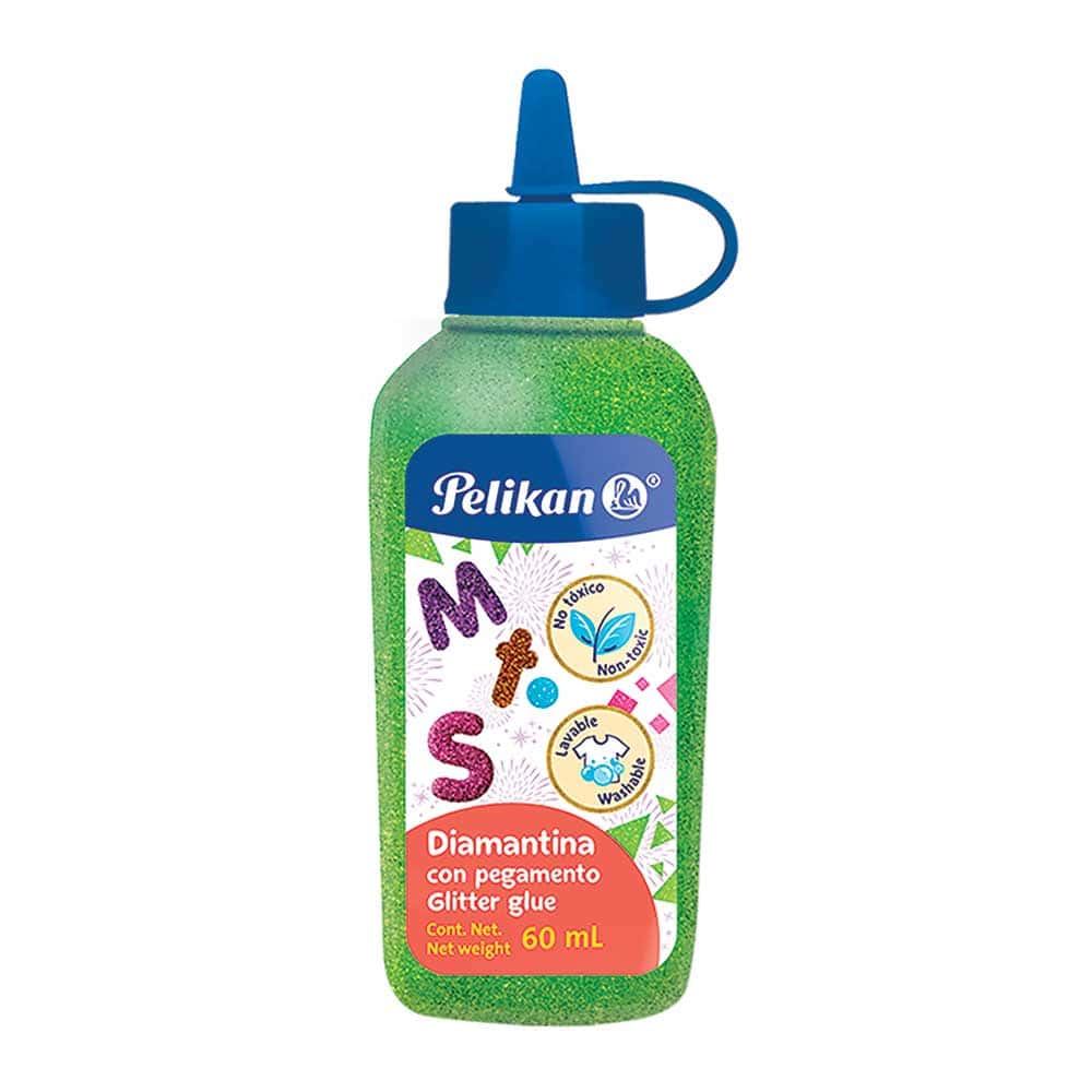 Pegamento Diamantina 60 ml Verde Limón Pelikan