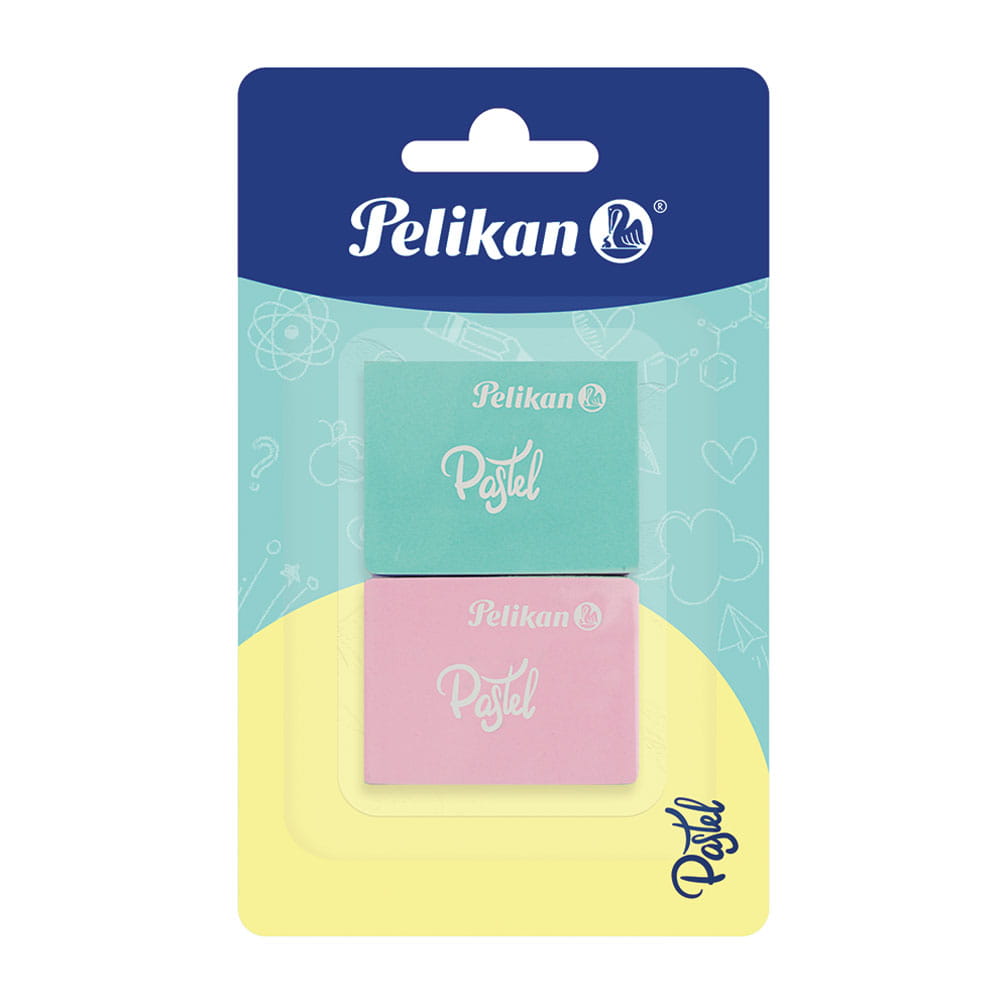 Goma de Borrar Color Pastel Blíster con 2 Piezas Pelikan