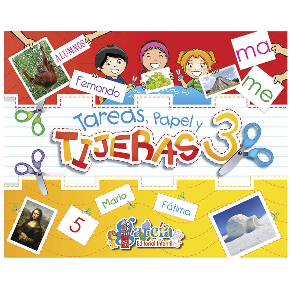 Libro de Tareas, Papel y Tijeras 3 Editorial García