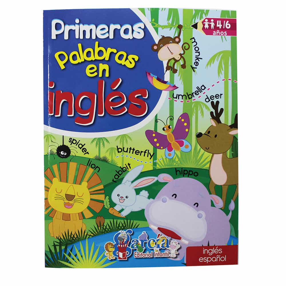 Libro para Iluminar Primeras Palabras en Inglés con 112 Páginas Editorial García 1240