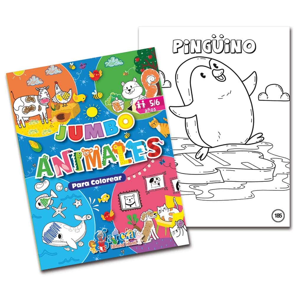 Libro para Iluminar Jumbo Animales con 192 Páginas Editorial García 1213