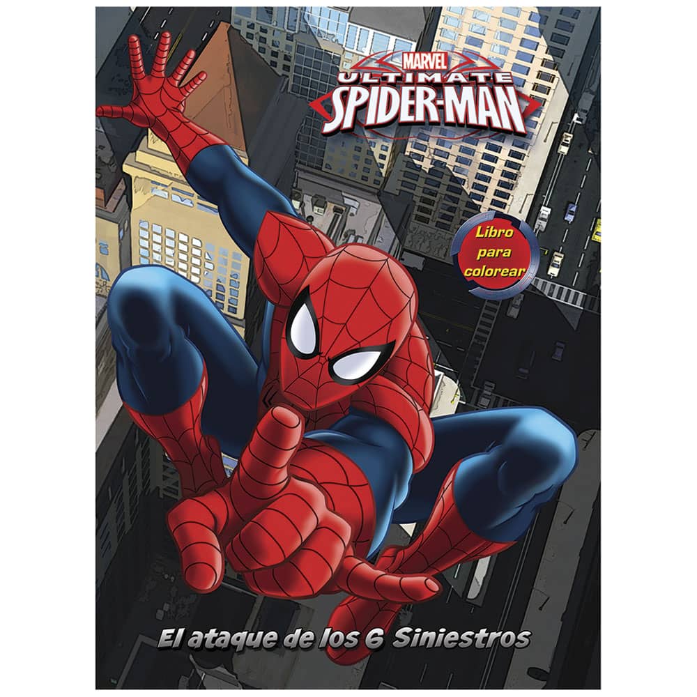 Libro para Iluminar Spider-Man con 80 Páginas Editorial Great Moments