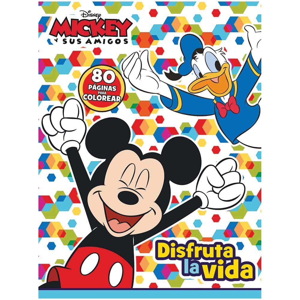 Libro para Iluminar Mickey Mouse con 80 Páginas Editorial Great Moments