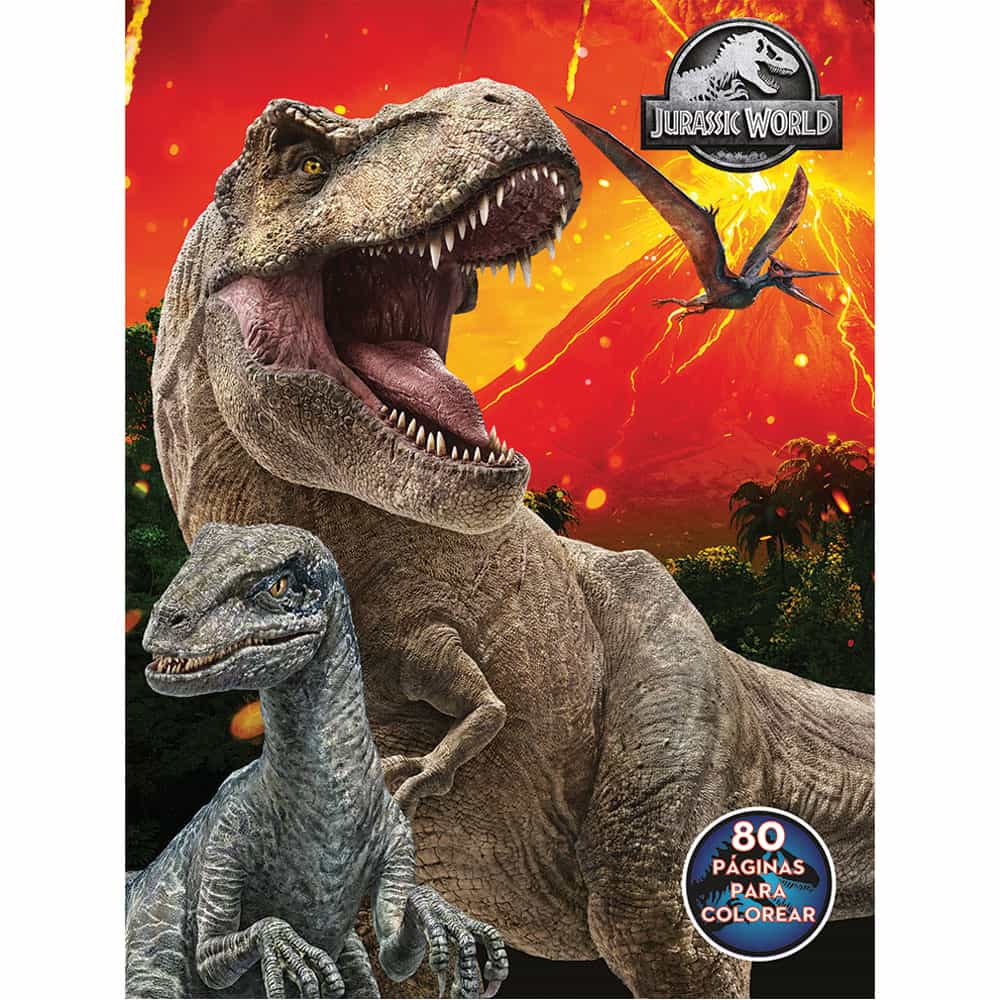 Libro para Iluminar Jurassic World de 80 Páginas Great Moments LC80JW