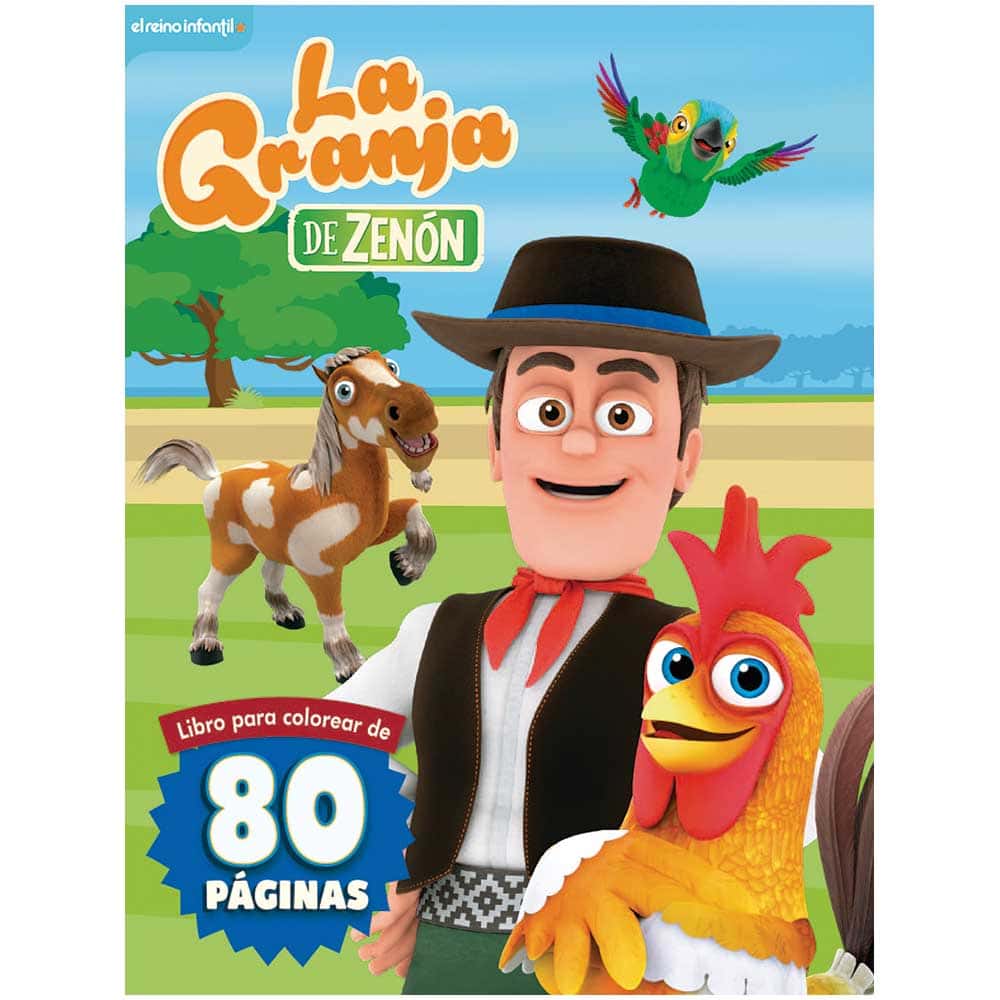Libro para Iluminar La Granja de Zenon con 80 Páginas Editorial Great Moments ZNN0241