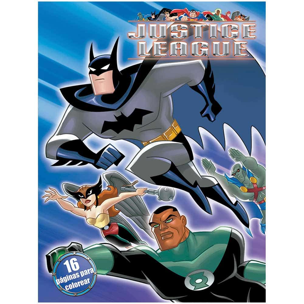 Libro para Iluminar La Liga de la Justicia con 16 Páginas Editorial Great Moments LI00314