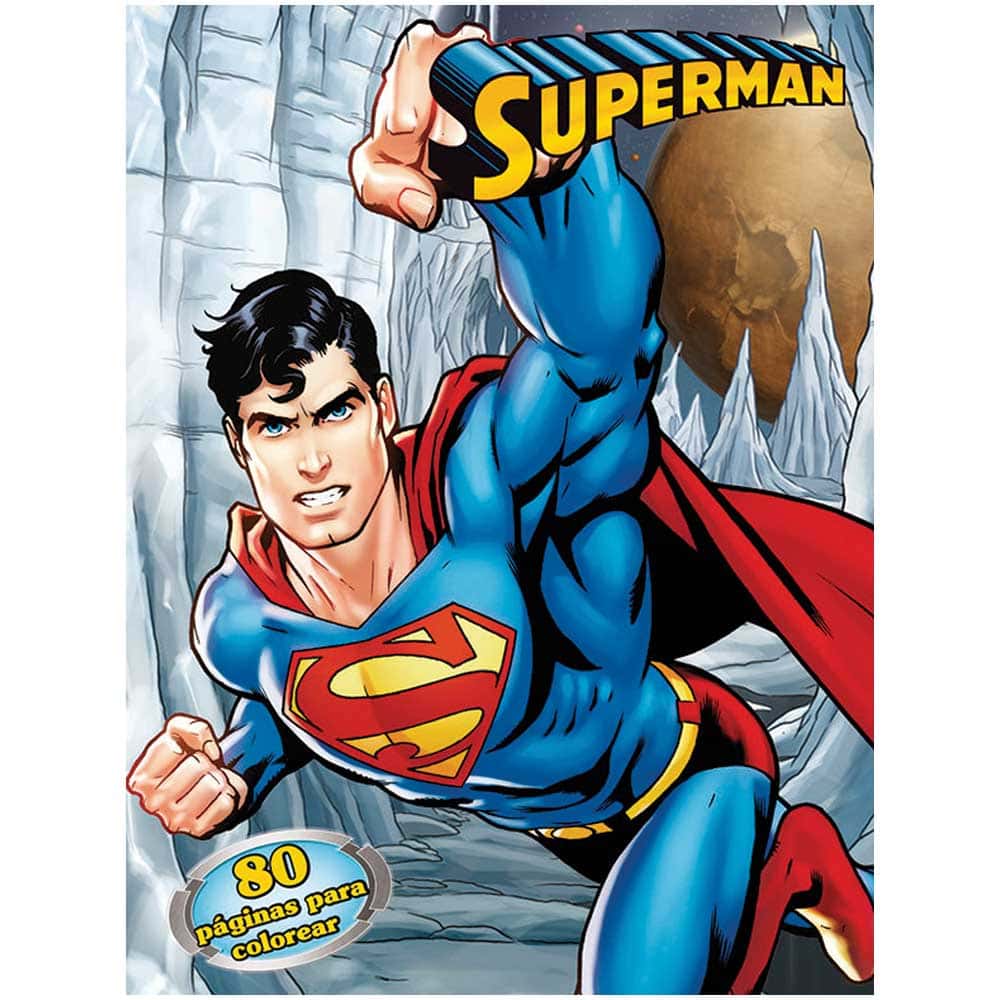 Libro para Iluminar Superman con 80 Páginas Editorial Great Moments SP00194
