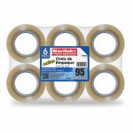 Cinta Adhesiva Transparente para Empaque de .48 x 150 m Paquete con 6 Piezas Navilux