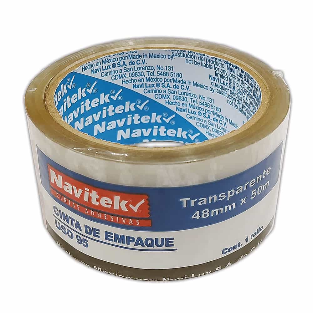 Cinta Adhesiva Transparente para Empaque de .48 x 50 m Navilux