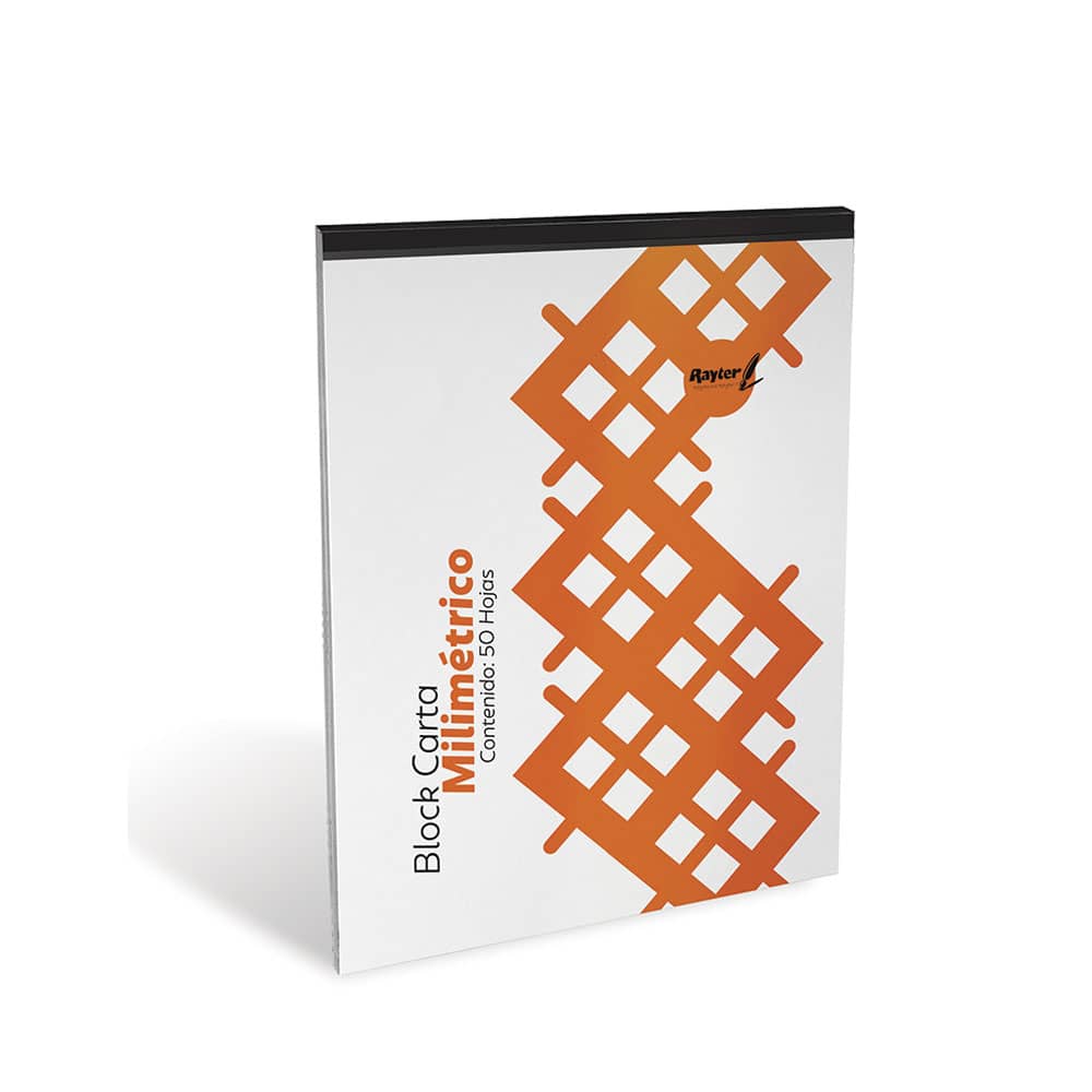 Block Tamaño Carta con 50 Hojas Milimétrico Rayter