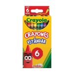 Crayón Escolar Redondo Estándar Caja con 6 Colores Crayola
