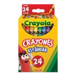 Crayón Escolar Redondo Estándar Caja con 24 Colores Crayola