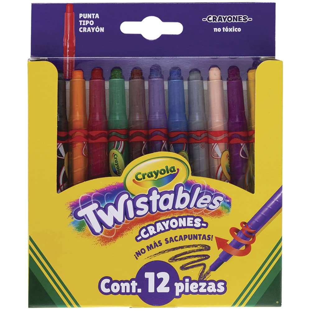 Crayón Escolar Twistable Mini Estuche con 12 Colores Crayola