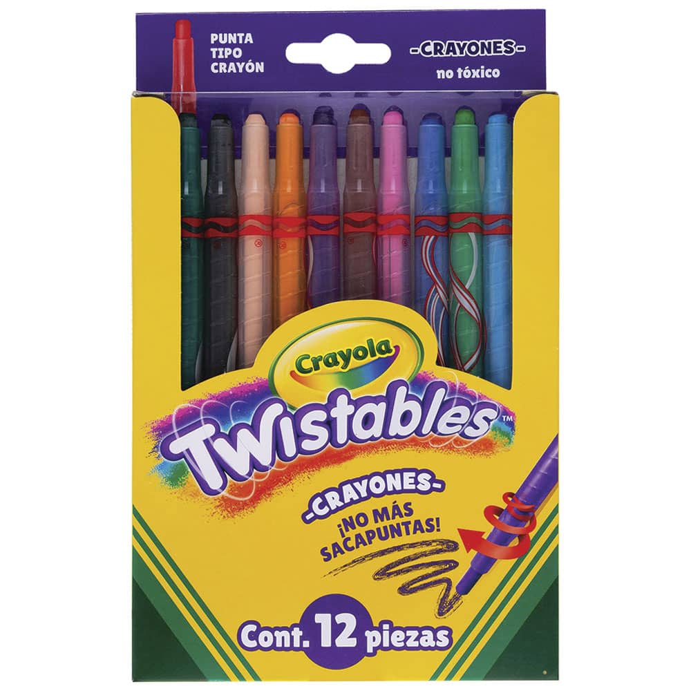 Crayón Escolar Twistable Estuche con 12 Colores Crayola