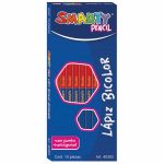 Lápiz Bicolor Hexagonal Delgado Caja con 10 Piezas Smarty