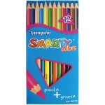 Lápices de Colores Caja con 12 Piezas Largos Triangulares Smarty