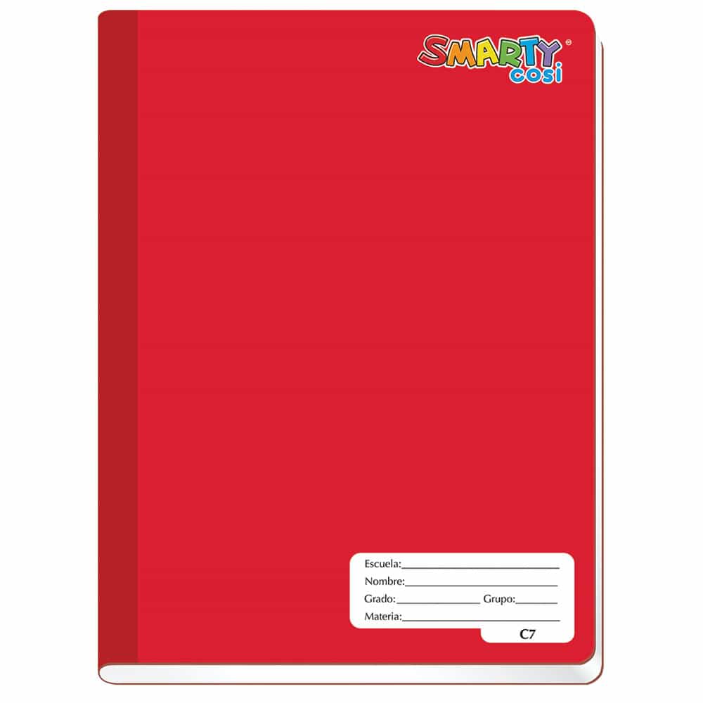 Cuaderno Cosido de 100 Hojas College de Cuadro Grande Smarty Cosi
