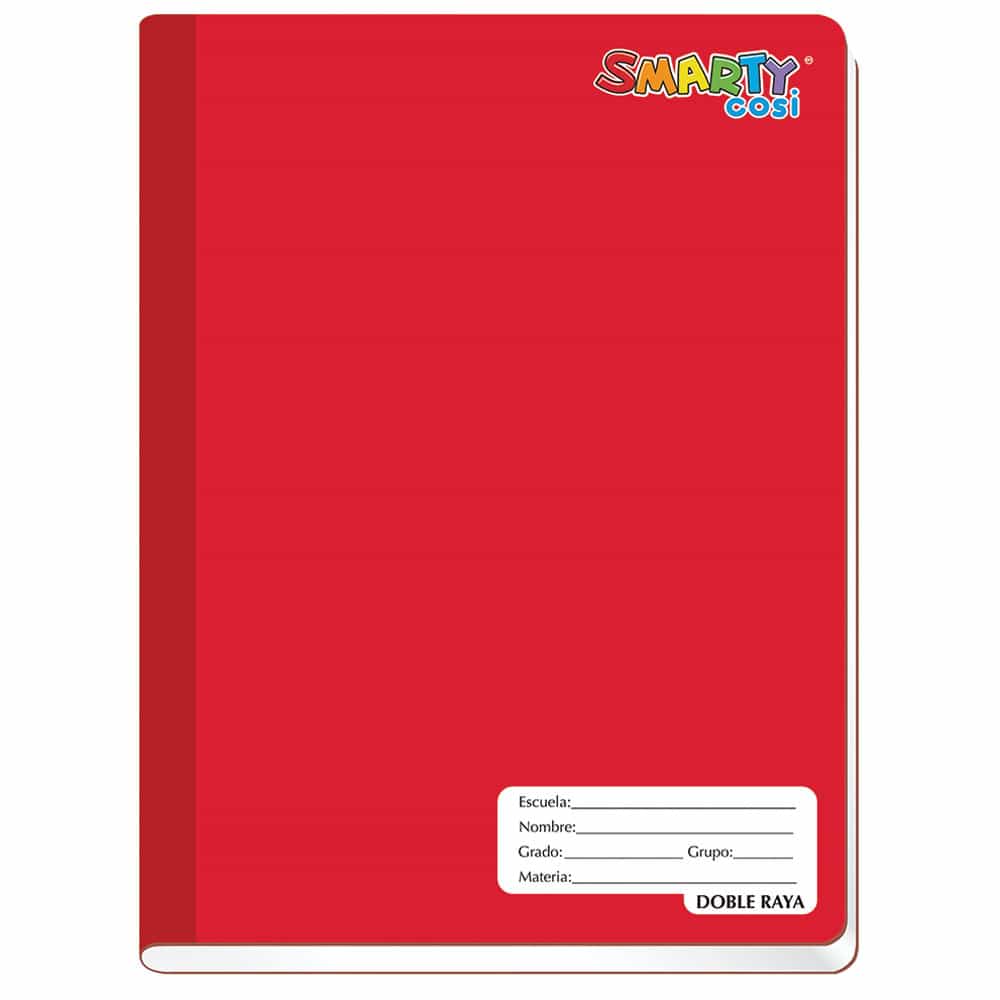 Cuaderno Cosido de 100 Hojas College de Doble Raya Smarty Cosi