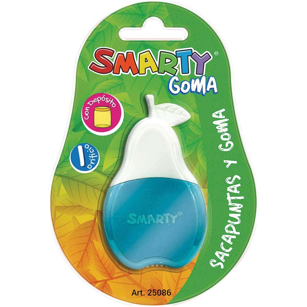 Sacapuntas de Plástico con Goma Pera Blíster Smarty