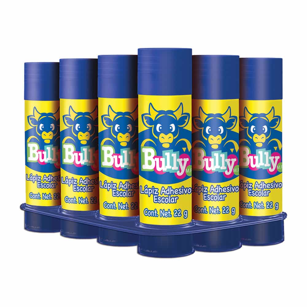 Pegamento Lápiz Adhesivo Tubo de 22 g con 12 Piezas Bully