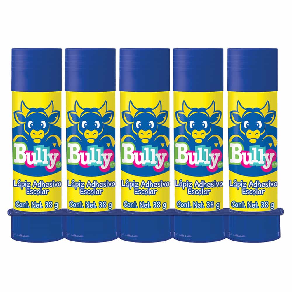 Pegamento Lápiz Adhesivo Tubo de 38 g con 5 Piezas Bully
