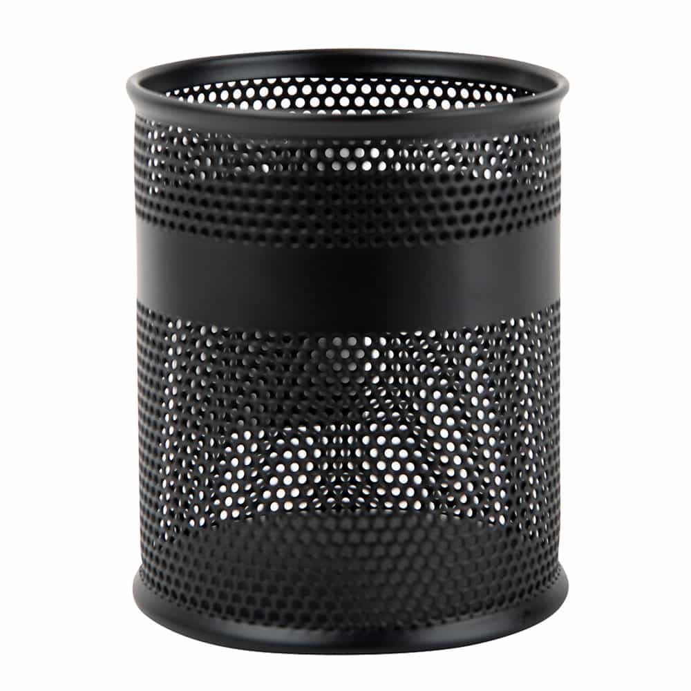 Portalápiz Redondo Mediano de Malla Metálica Negro Nextep NE-158