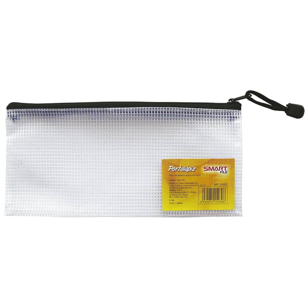 Portalápiz de Plástico Suave con Cierre Transparente Smarty