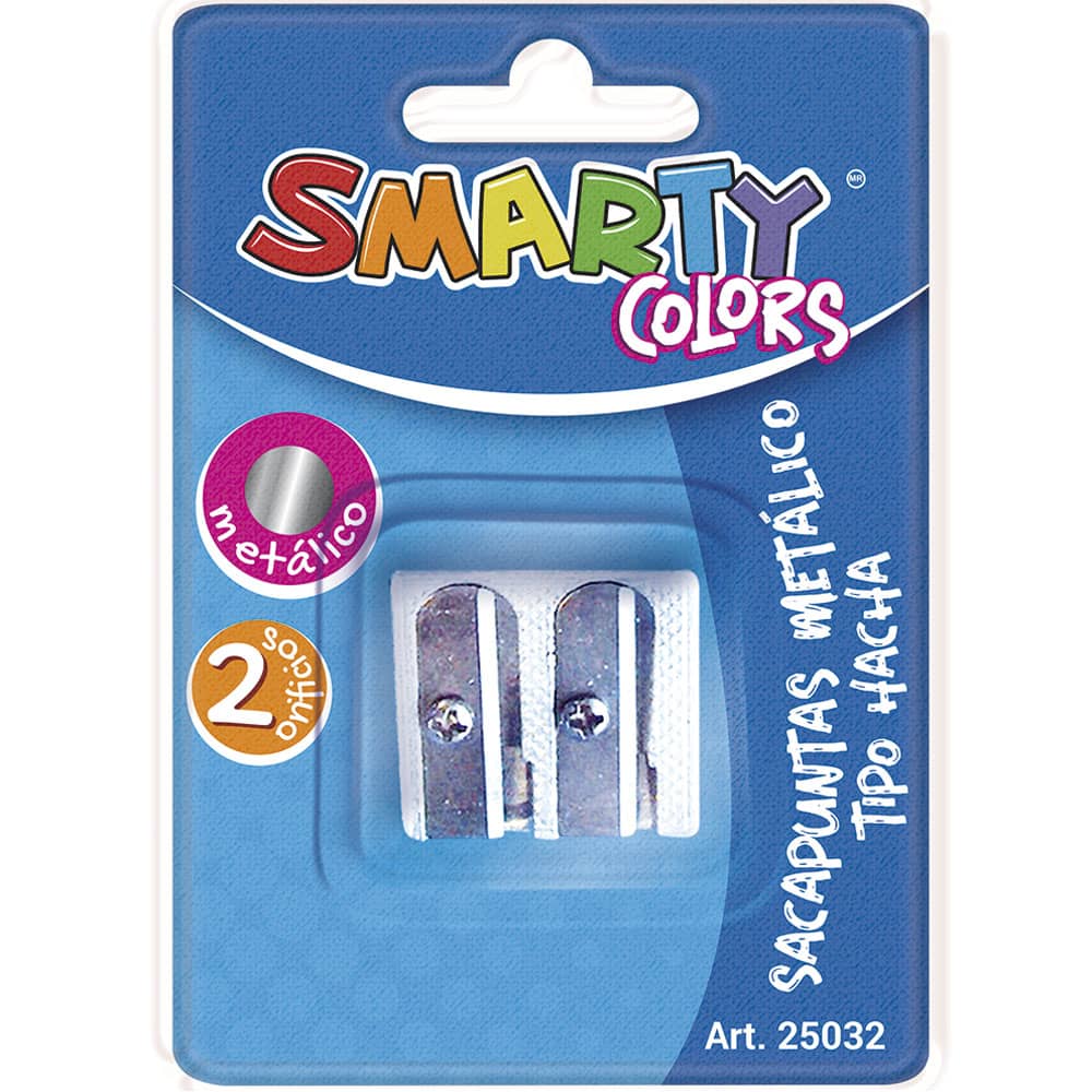 Sacapuntas de Metal Hacha Duo Blíster Smarty