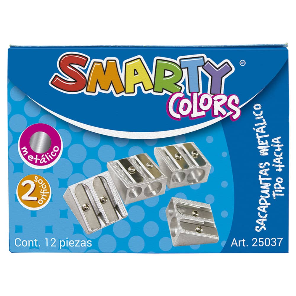 Sacapuntas de Metal Hacha Duo Caja con 12 Piezas Smarty
