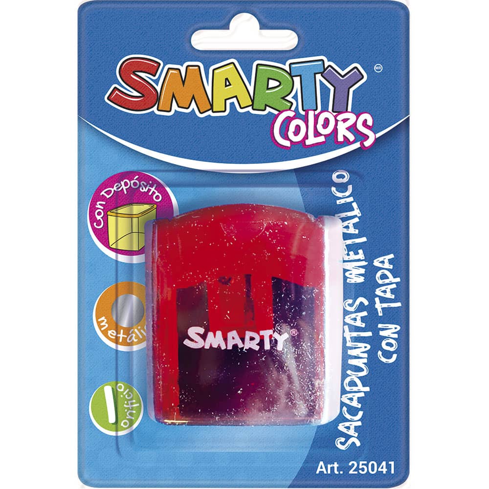 Sacapuntas de Metal con Depósito Rectangular Blíster Smarty