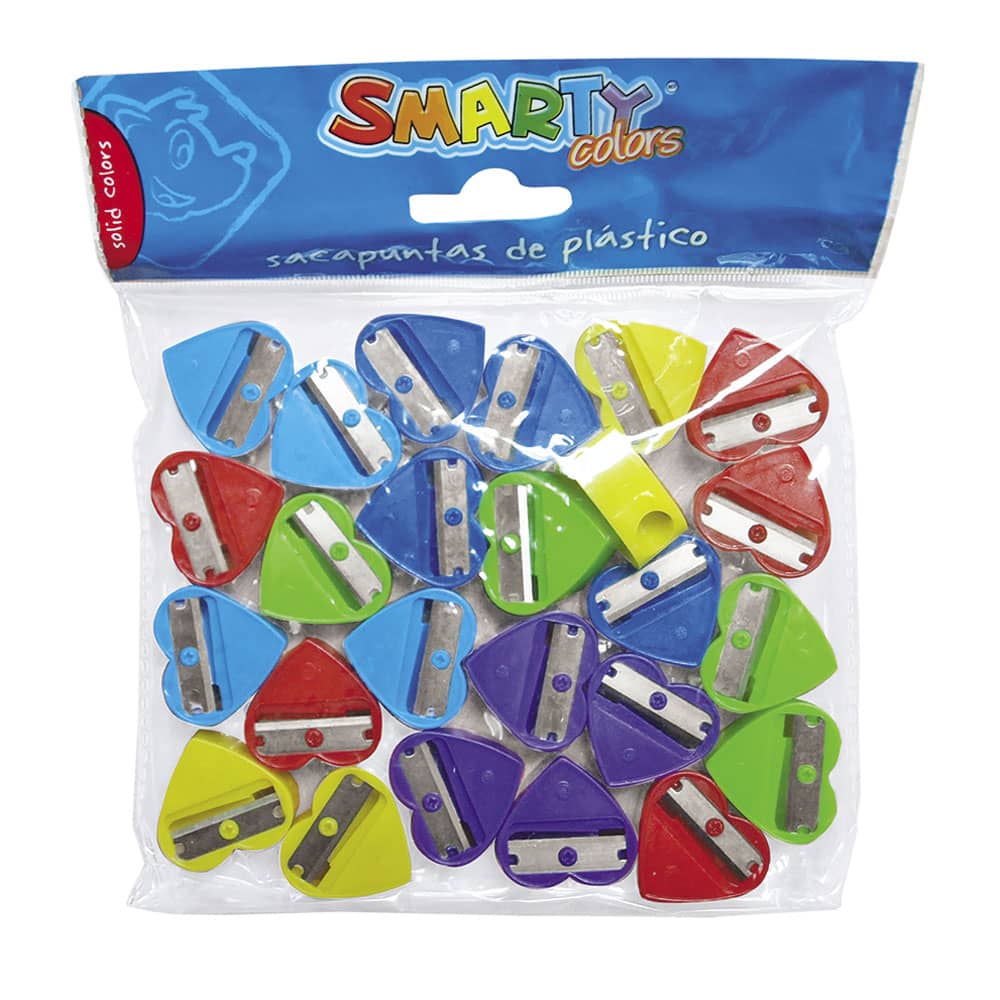 Sacapuntas de Plástico Corazón con 25 Piezas Smarty